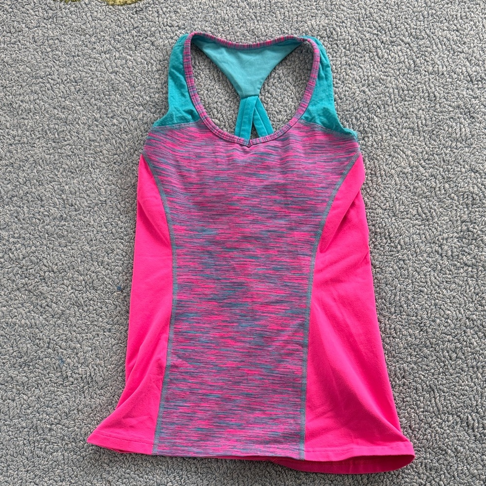 Ivivva Pink and Blue Racerback Tank Top